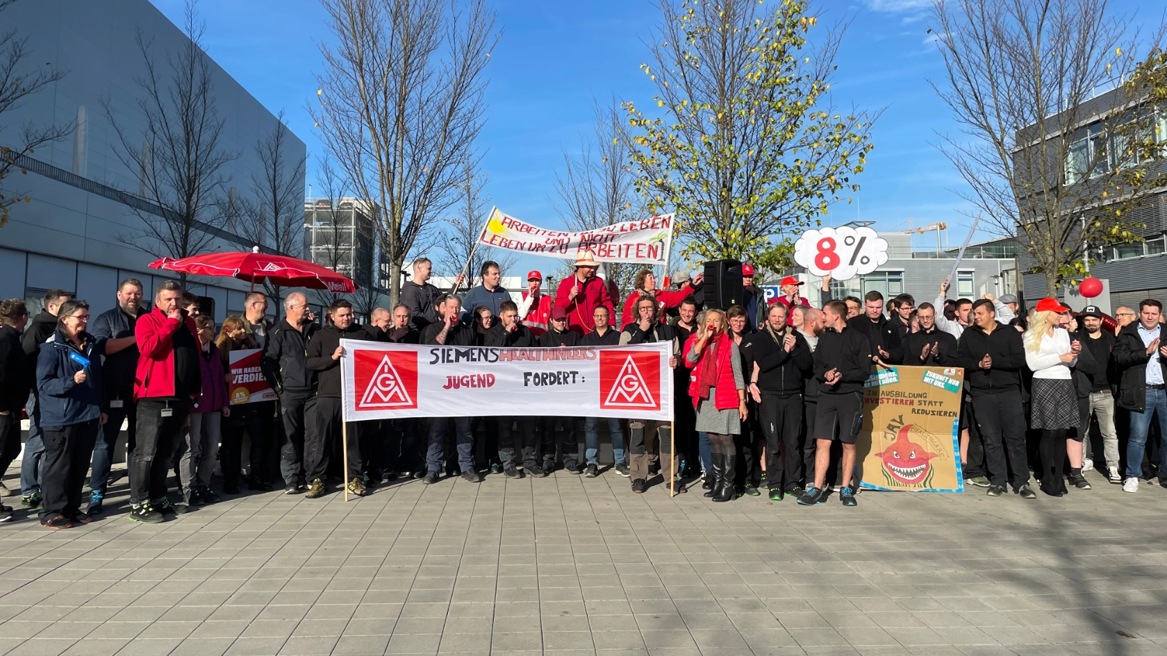 Siemens Healthcare Warnstreik Forchheim 2022