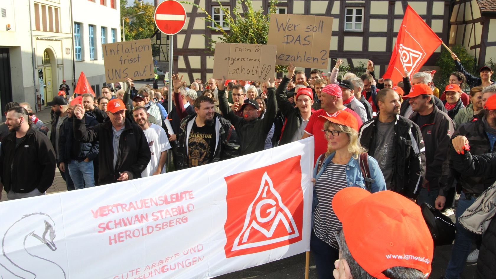 Kundgebung 1. Tarifverhandlung SZI in Stein bei Nürnberg