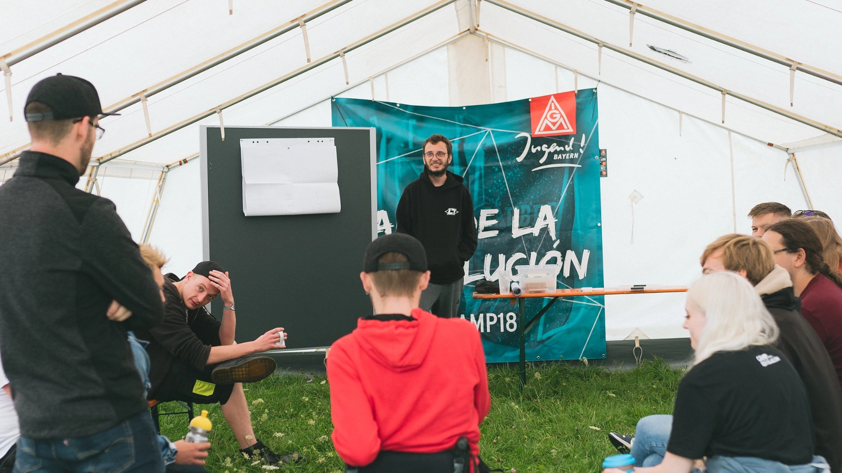IG Metall Jugend Erlangen auf dem Camp der IG Metall Jugend Bayern 2022