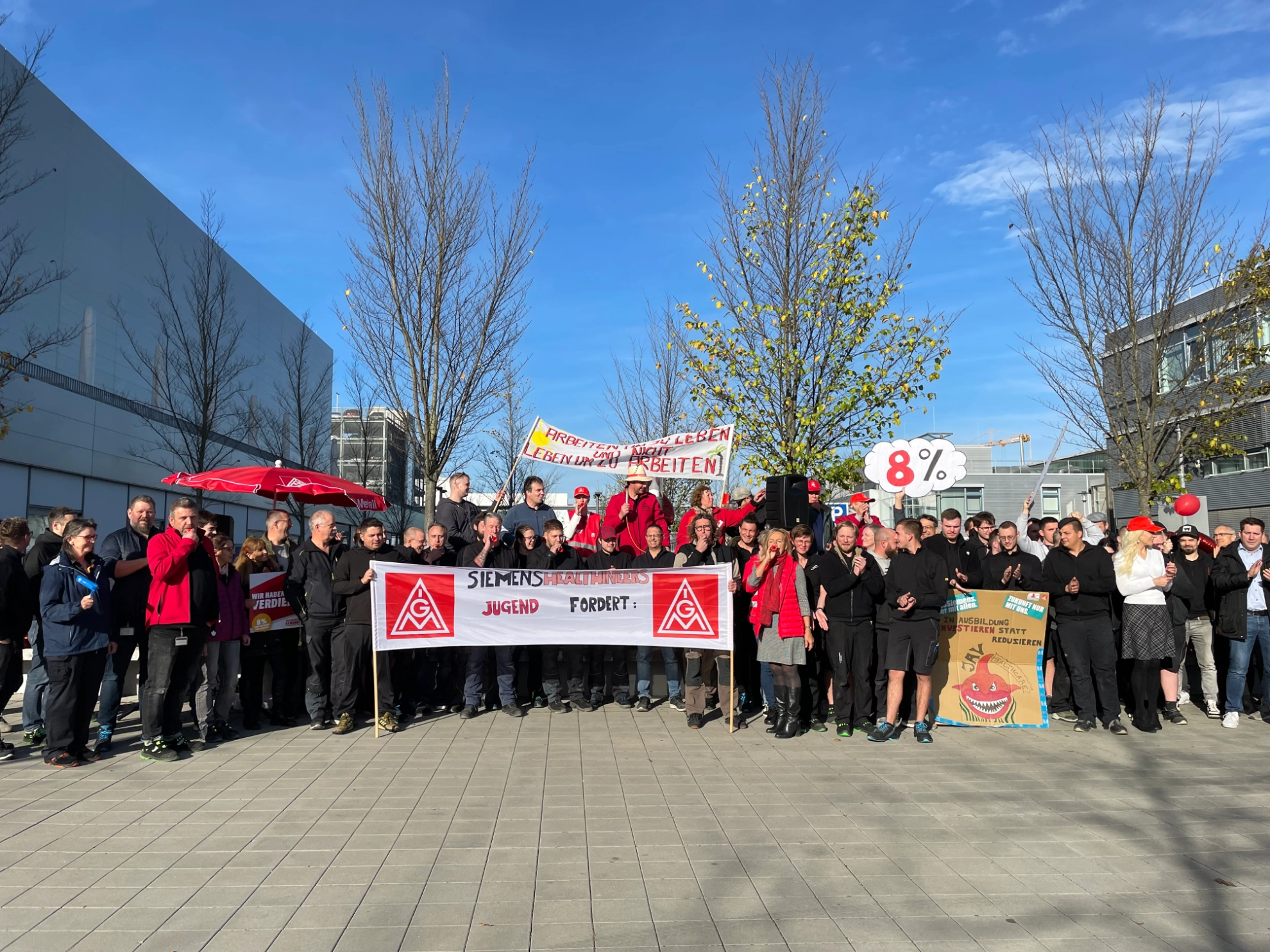 Warnstreik Siemens Healthineers Erlangen Tarifrunde MuE 2022