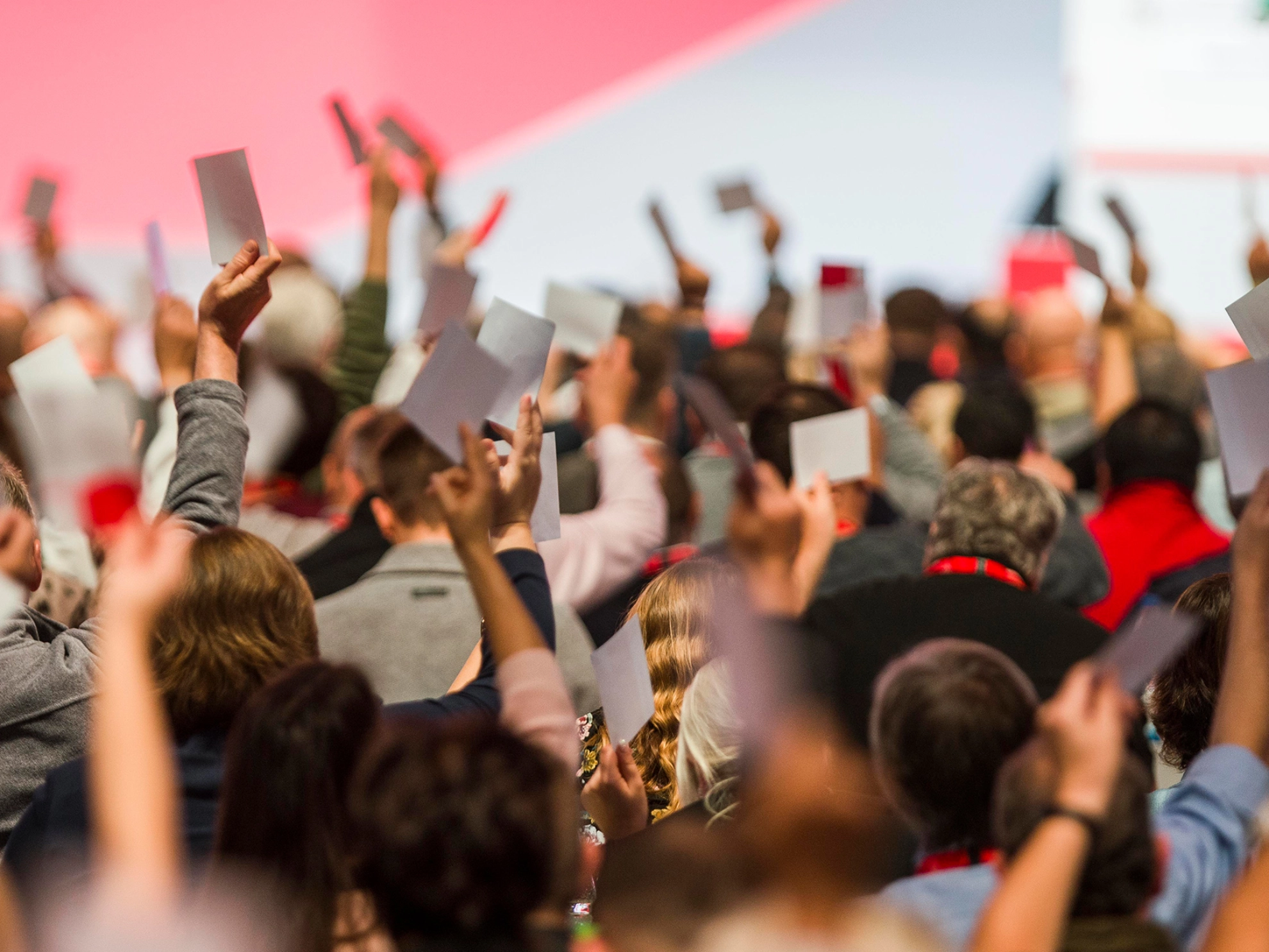 Abstimmung auf dem Gewerkschaftstag 2019