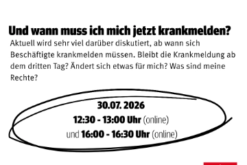 Und wann muss ich mich jetzt krankmelden?