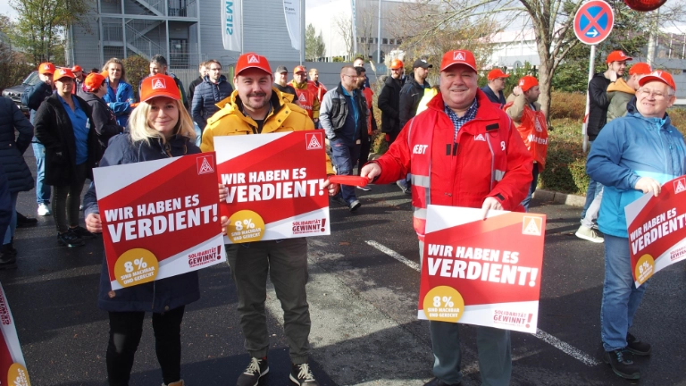 Warnstreik Siemens F80 Sykatec Thermo Fisher Erlangen Tarifrunde MuE 2022