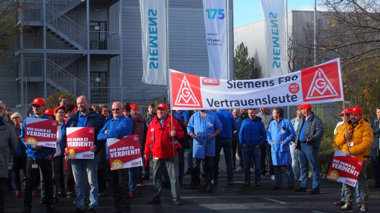 Warnstreik Siemens F80 Sykatec Thermo Fisher Erlangen Tarifrunde MuE 2022