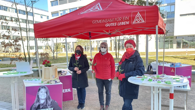 Frauentag in Erlangen Aktionen in den Betrieben