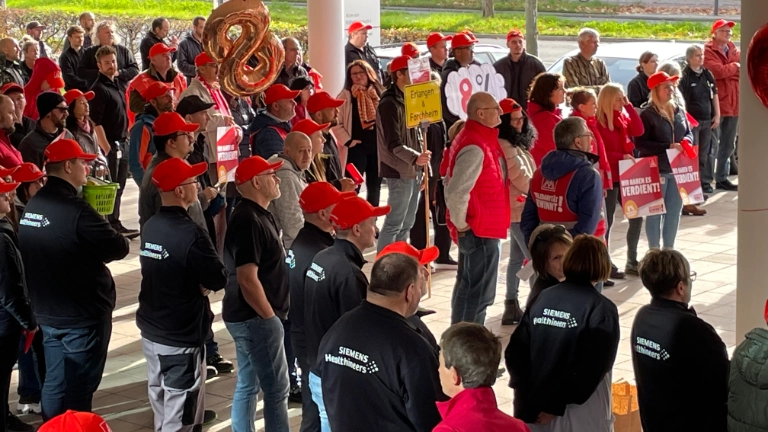 Siemens Healthcare Warnstreik Erlangen Forchheim