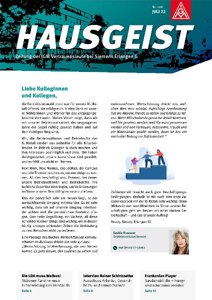 Hausgeist Juli 2022 Siemens G